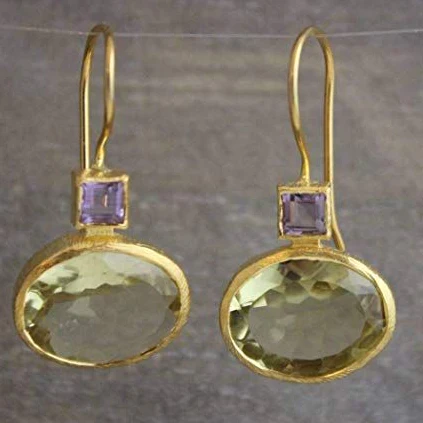 Pendientes Vintage Verdes y Dorados