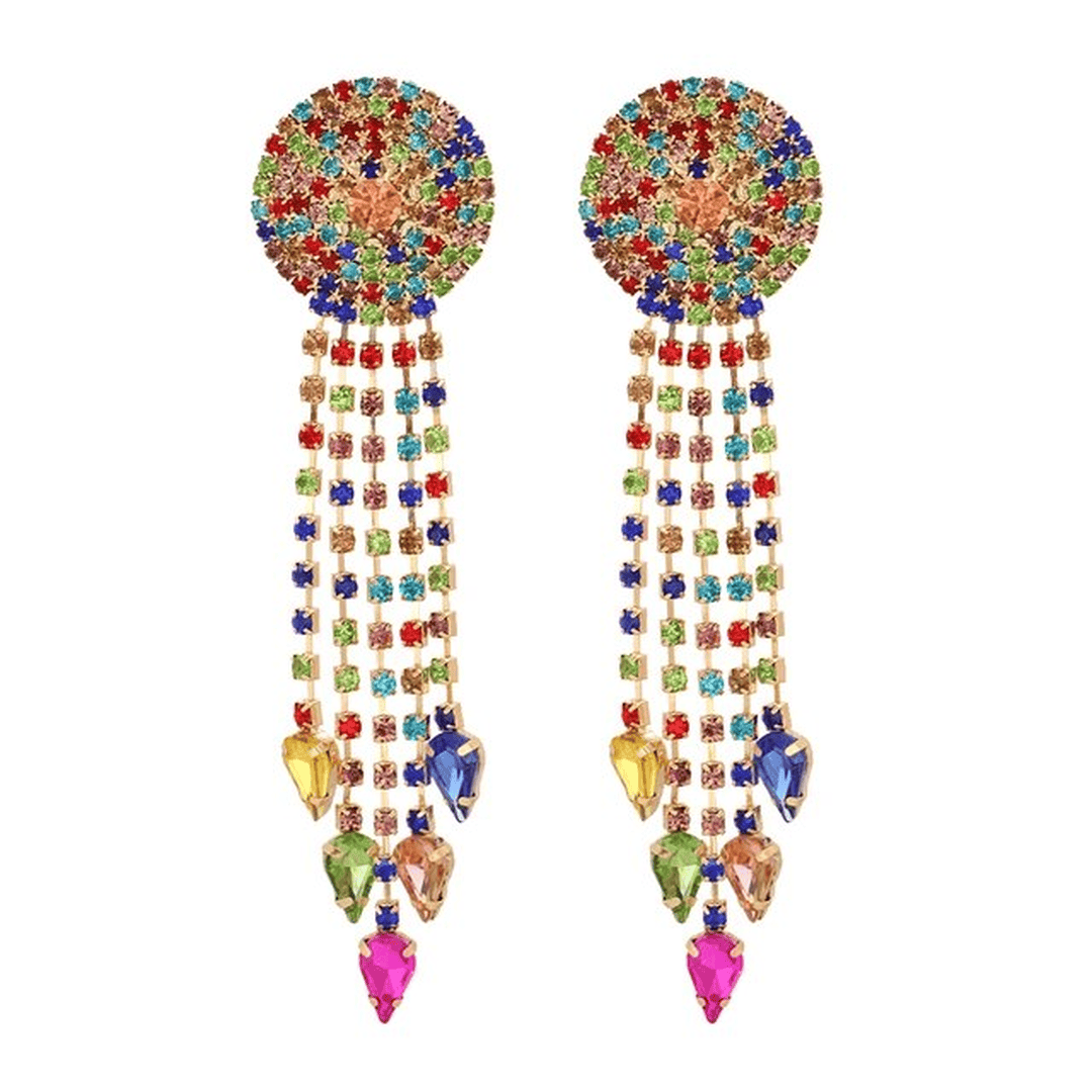 Pendientes Colgantes Mandala Multicolor Vintage