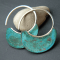 Aretes turquesa estilo vintage desgastados