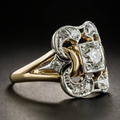 ANILLO DE ORO DE ZIRCONIA VINTAGE