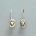 Pendientes Colgantes Corazón Bicolor