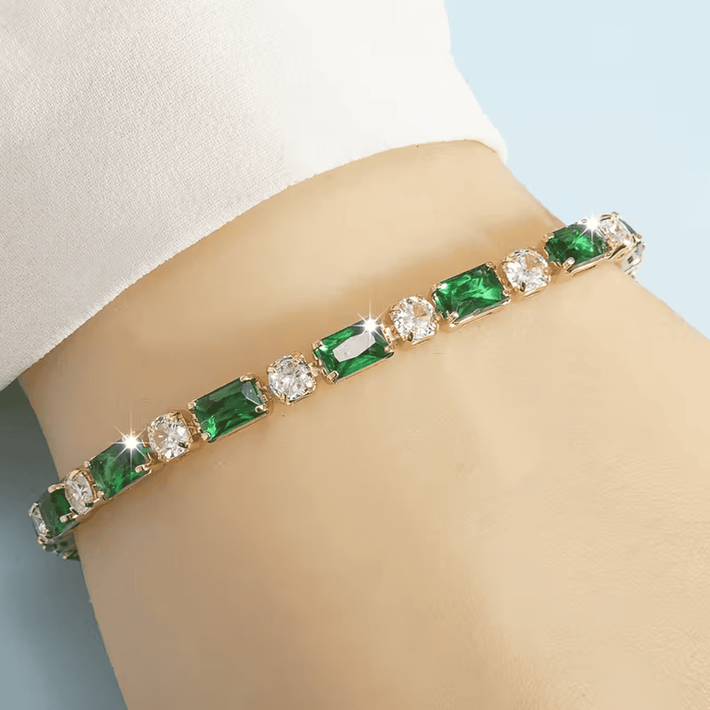 Pulsera Radiante de Cristal Esmeralda