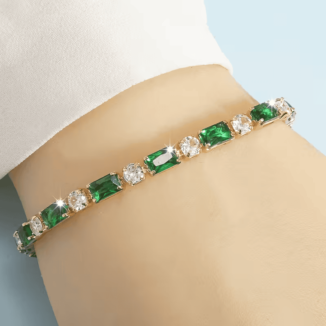 Pulsera Radiante de Cristal Esmeralda
