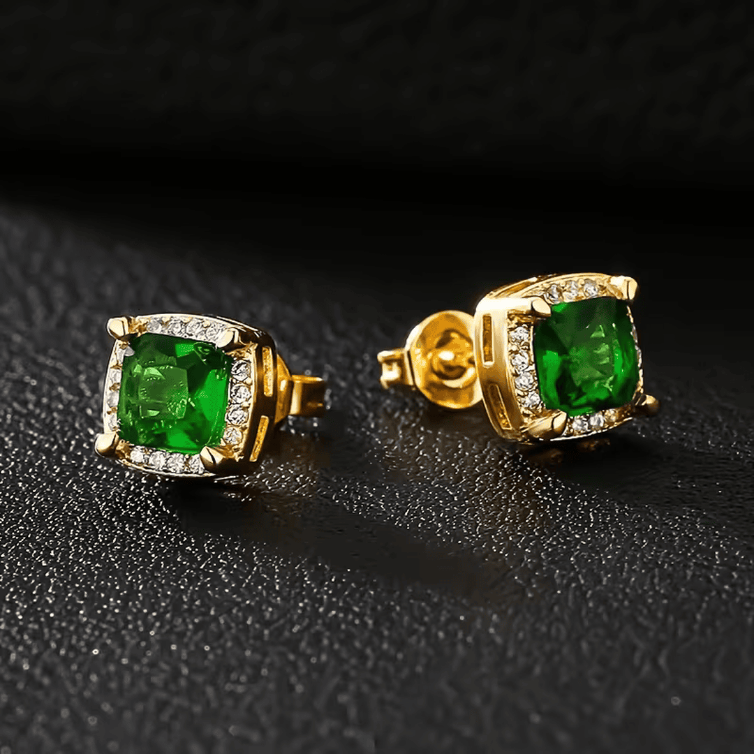Pendientes de oro con forma de halo