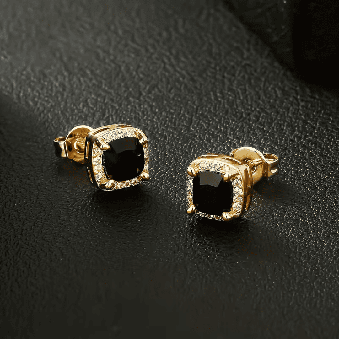 Pendientes de oro con forma de halo