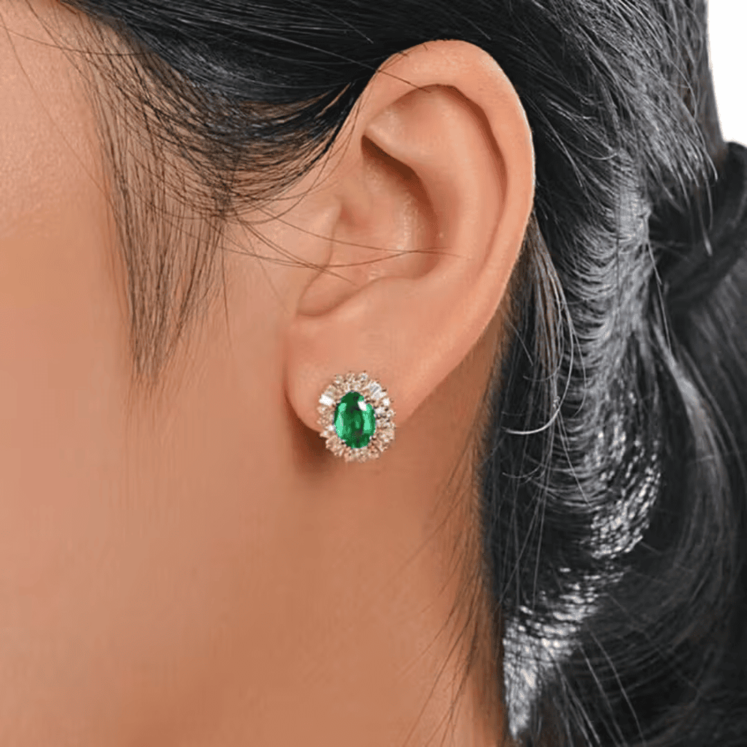 Pendientes Elegantes Esmeralda Royale