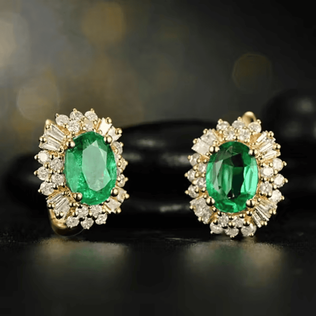 Pendientes Elegantes Esmeralda Royale