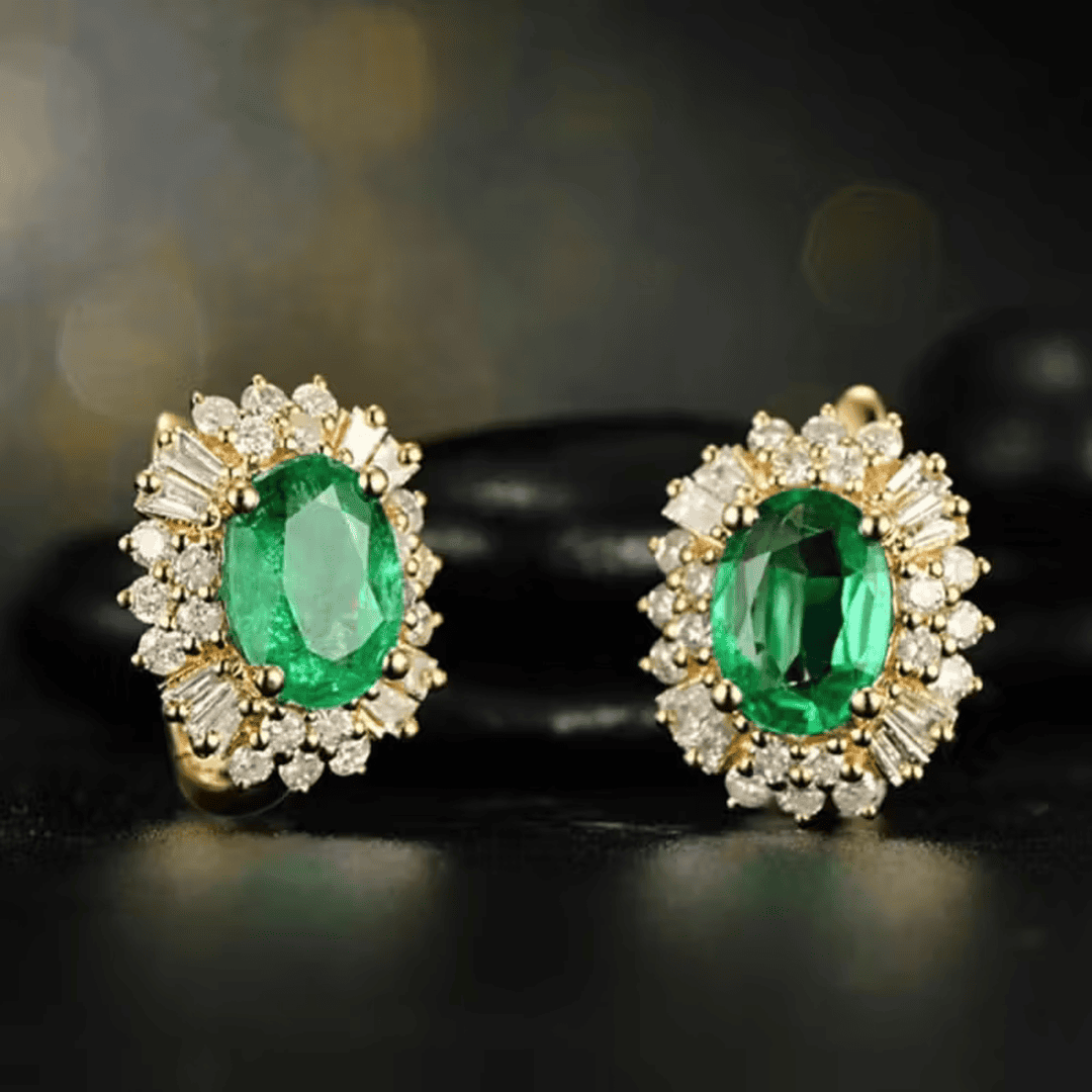 Pendientes Elegantes Esmeralda Royale