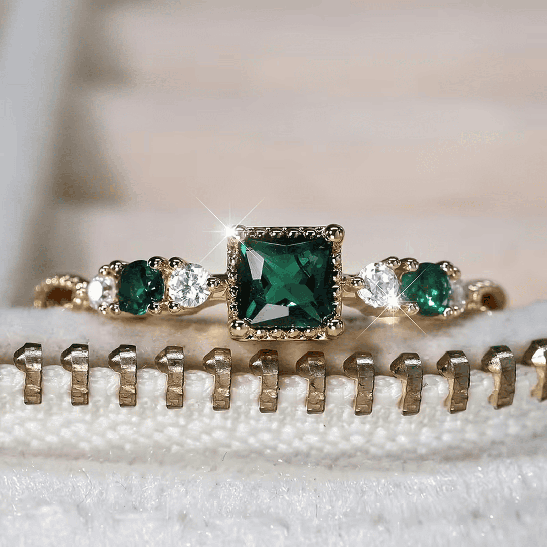 Anillo Esmeralda Trío Evergreen Royale