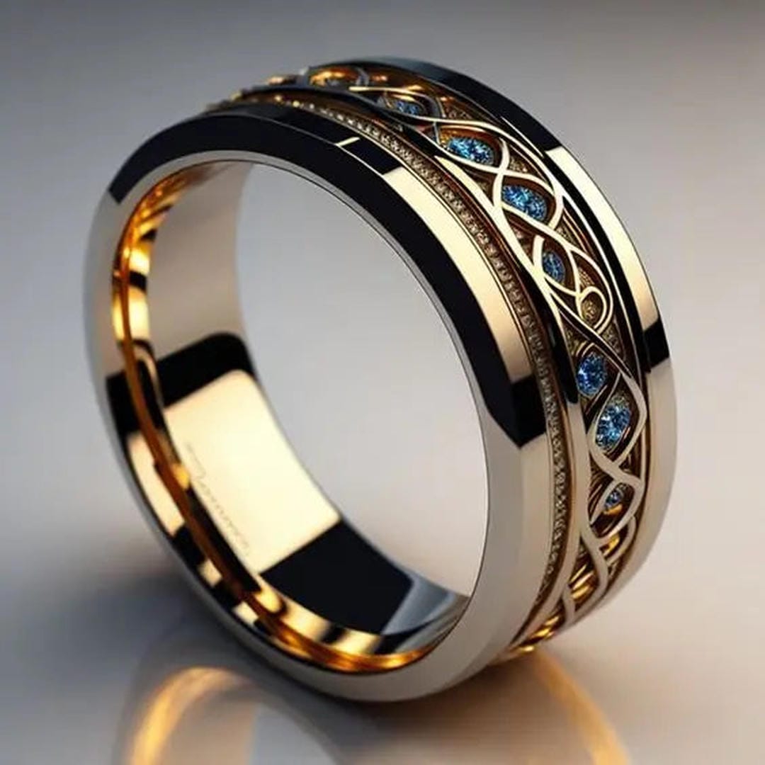 Anillo Infinito Dorado Vintage