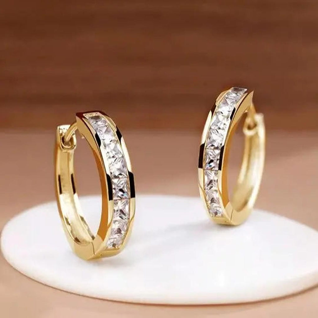 Pendientes de Aro de Oro con Cristales