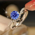 Anillo Exótico Azul Cristalino
