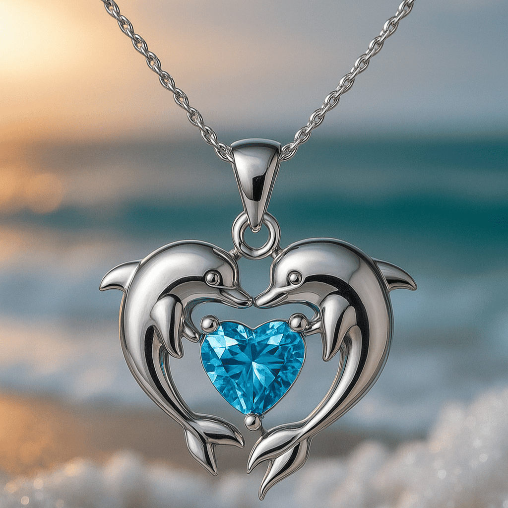 Collar de plata Amor de delfín
