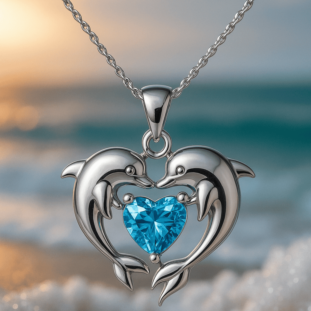 Collar de plata Amor de delfín