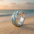 Anillo Ondulado Turquesa Seasilver