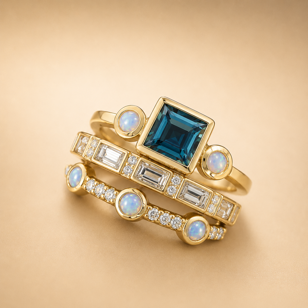 Océano - Anillos de Cristal Vintage