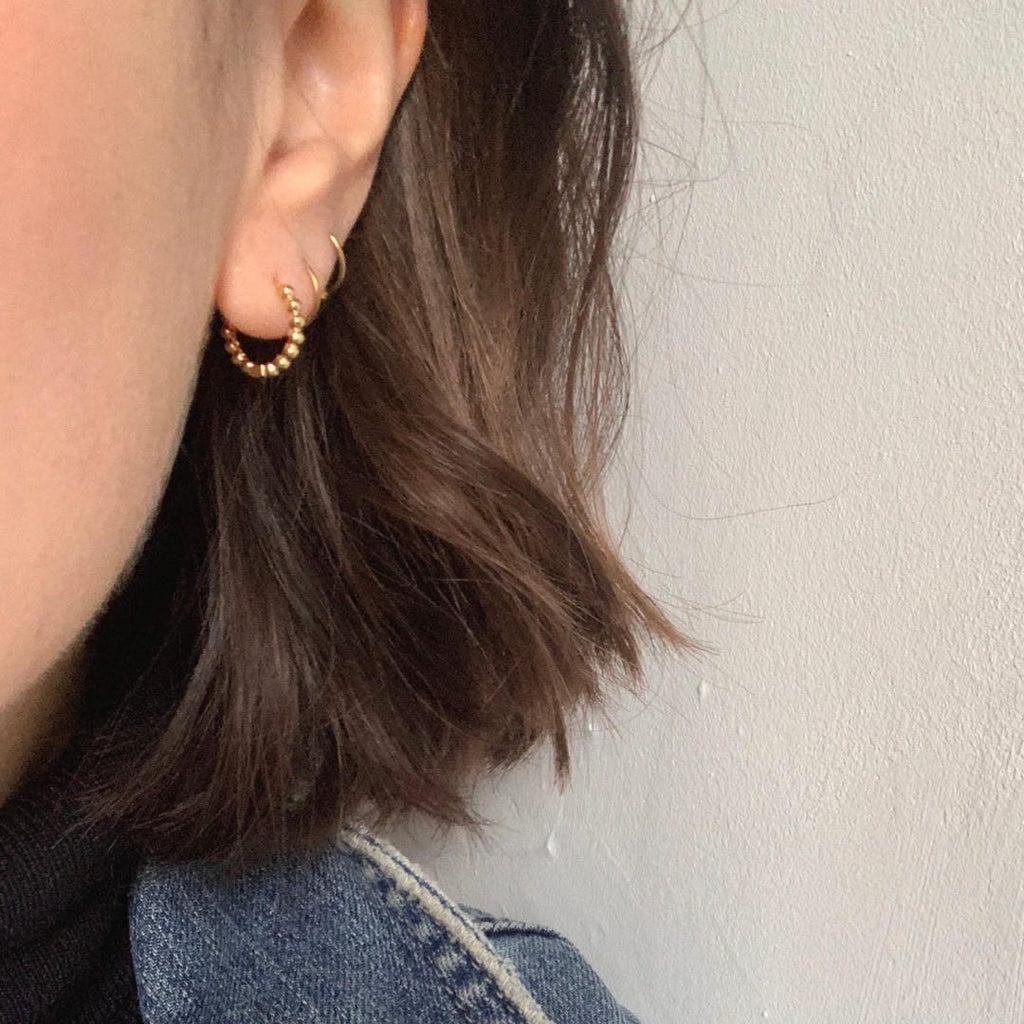 Aros de burbujas con bisagras Dorados o Plateados