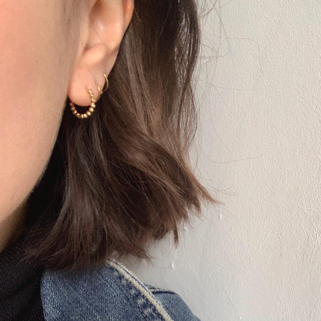Aros de burbujas con bisagras Dorados o Plateados