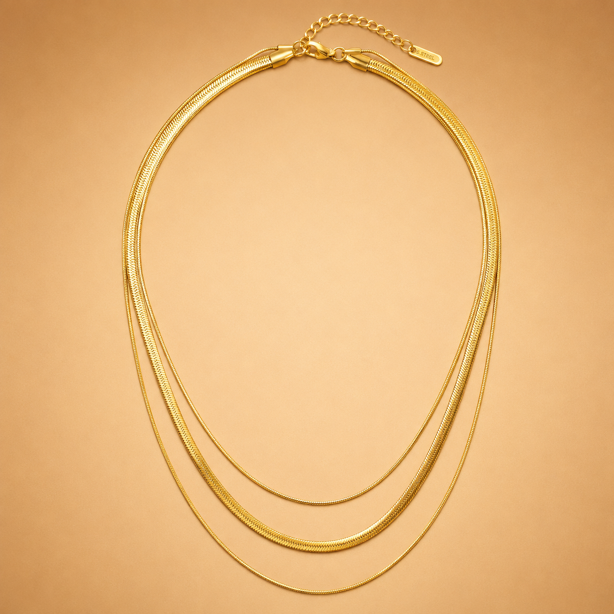 Collar de Oro Multicapa
