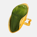 Anillos llamativos ajustables de gema orgánica