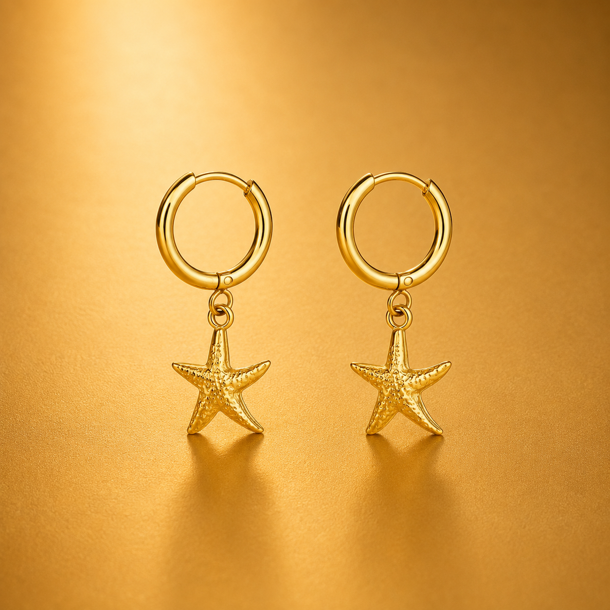 Pendientes Colgantes de Estrella de Mar Océano
