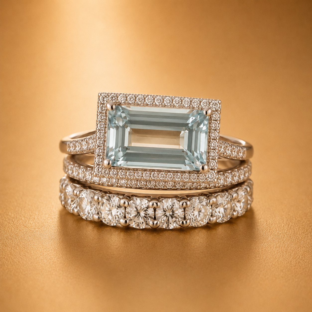 Anillo Antiguo de Plata con Turquesa y Cristal