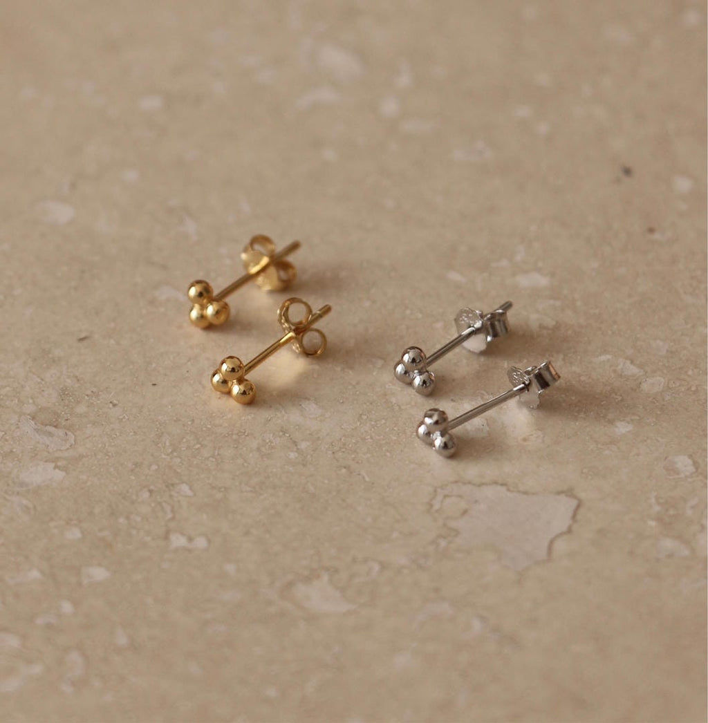 Trio Micro Tachuelas Oro o Plata