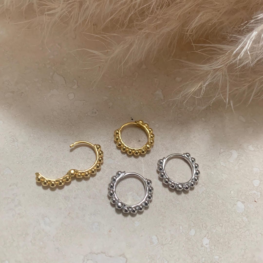 Aros de burbujas con bisagras Dorados o Plateados