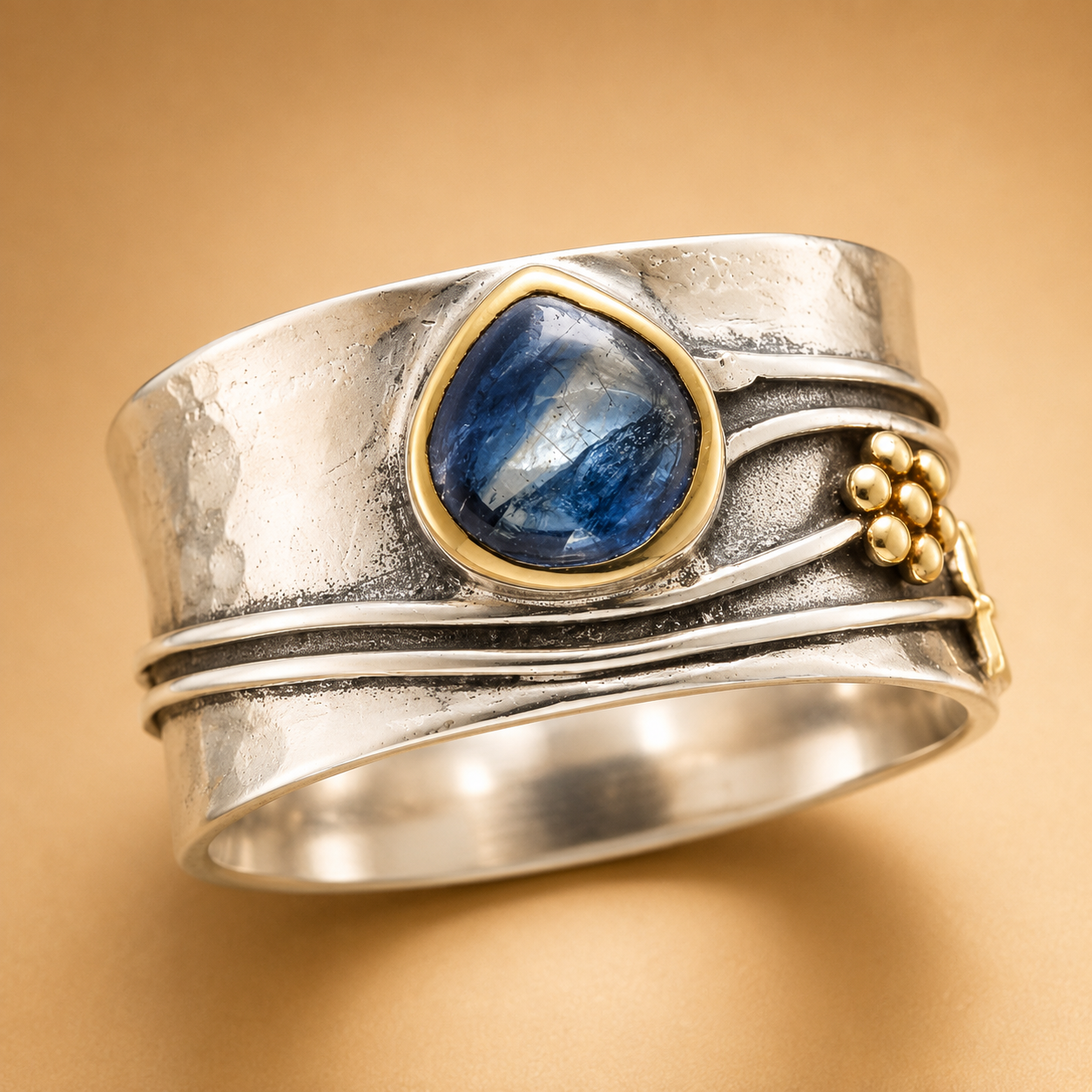 Anillo Vintage con Piedra Azul