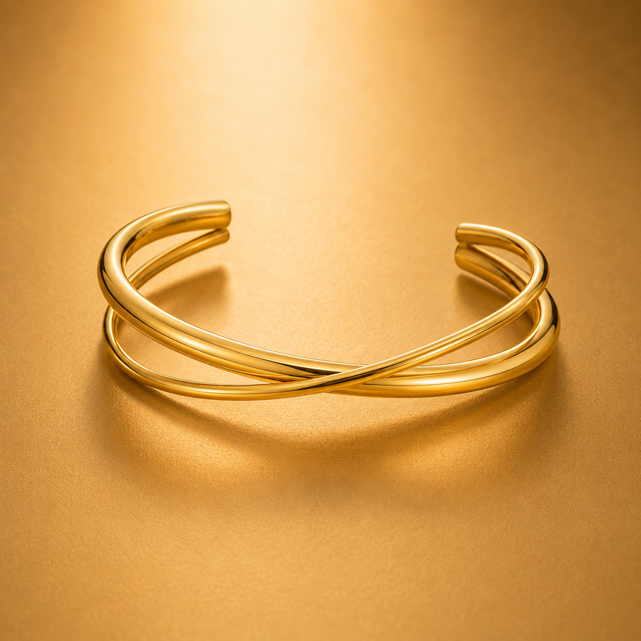 Pulsera Curva Dorada