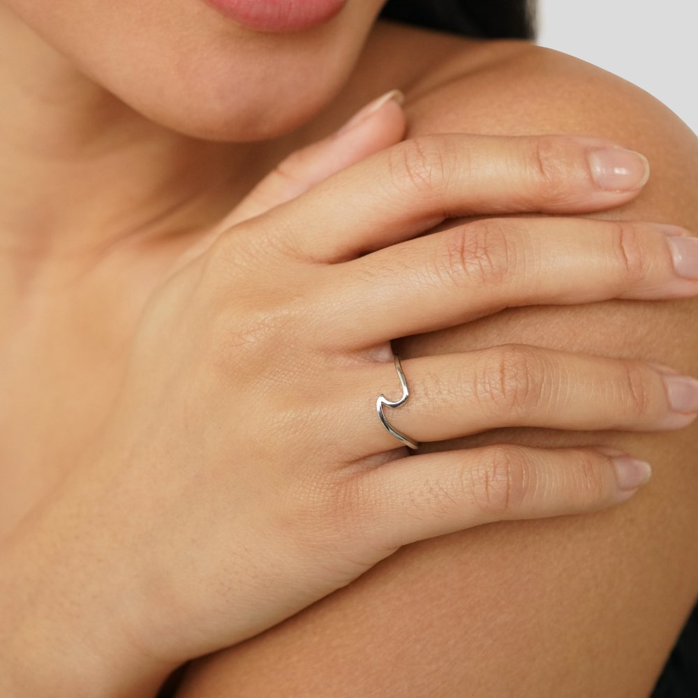 Anillo Ola de Plata Imari