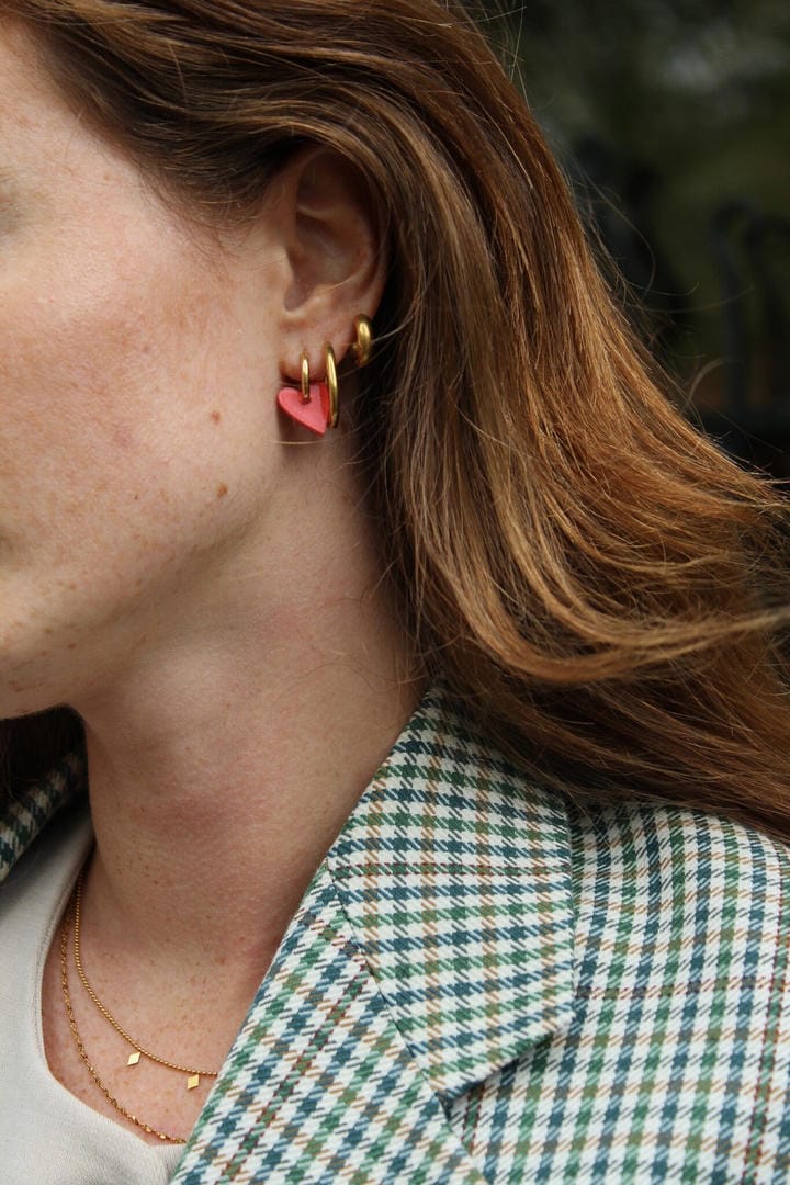 Pendientes vintage de forma casi redonda