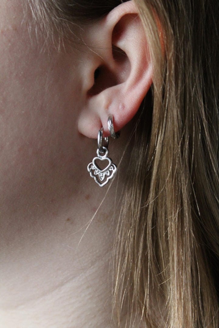 Pendientes colgantes corazón boho