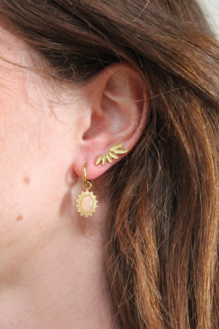 Pendientes Jolie de acero inoxidable con piedras naturales