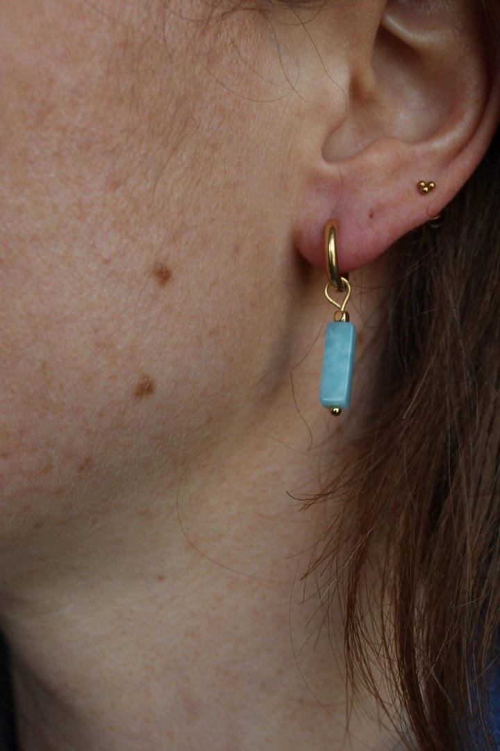 Pendientes de barra de piedra tonificada