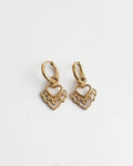 Pendientes colgantes corazón boho