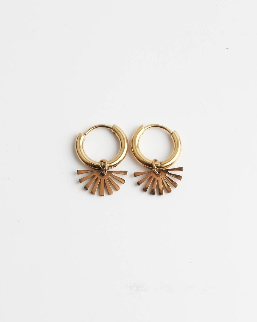 Pendientes de aro Fan Dangle