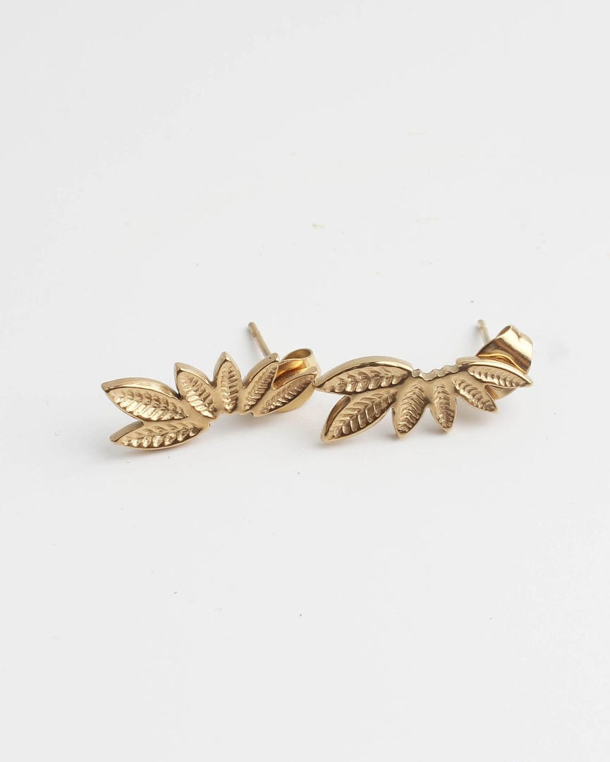 Pendientes Vera Gorgeous Leaves con tachuelas