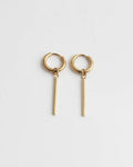 Pendientes de aro con barra colgante