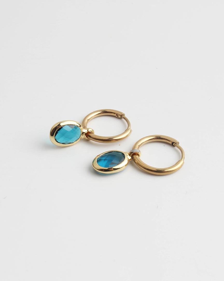 Pendientes Dana Sleek ovalados de piedra