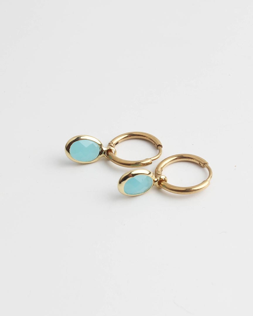 Pendientes Dana Sleek ovalados de piedra
