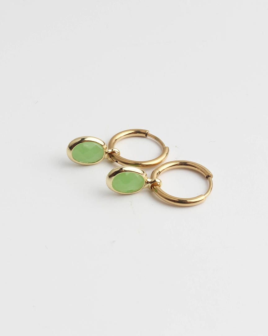 Pendientes Dana Sleek ovalados de piedra