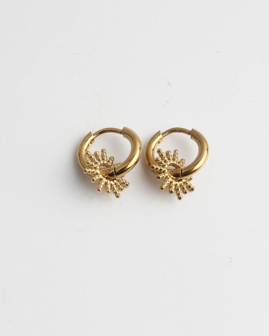 Pendientes de aro Huggie con dijes puntiagudos