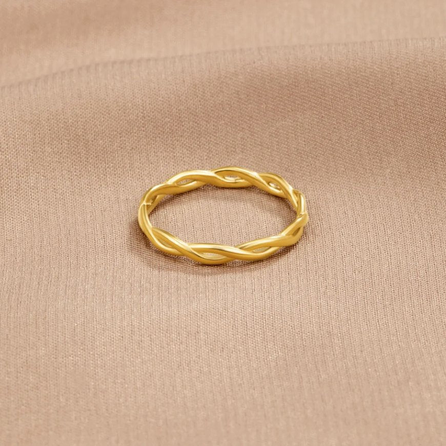 Anillo giratorio Infinity de oro de 18K