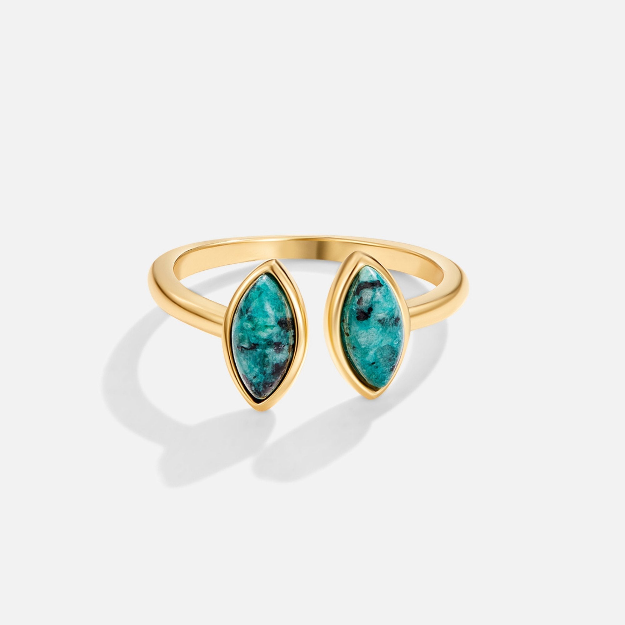 Anillo tipo espiral verde jade