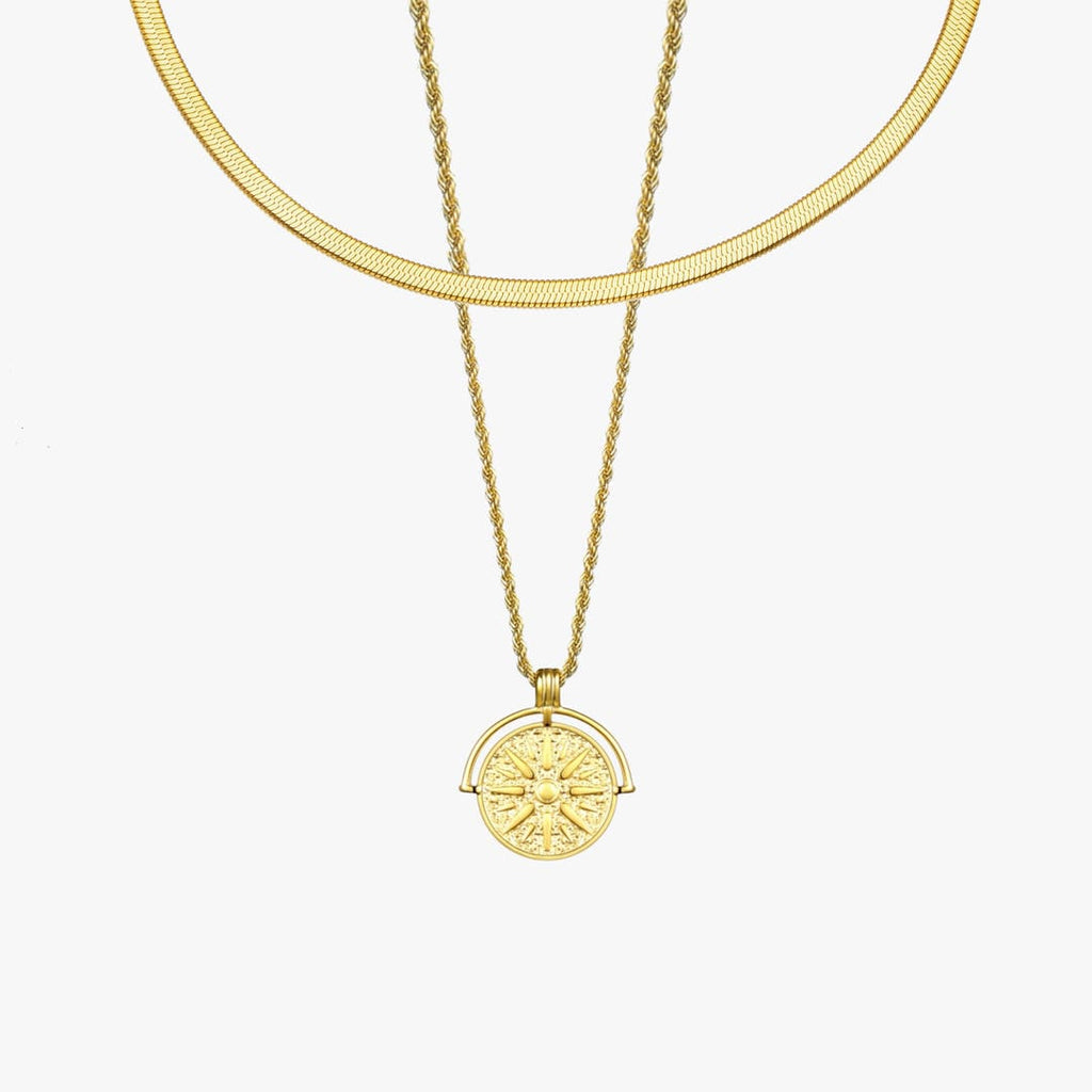 Conjunto en capas de collar Golden Radiance