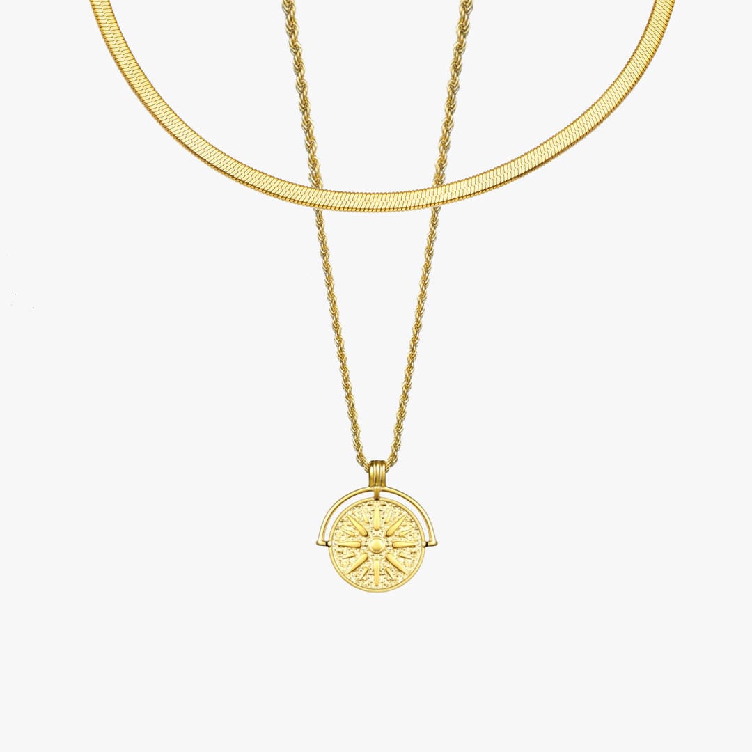 Conjunto en capas de collar Golden Radiance