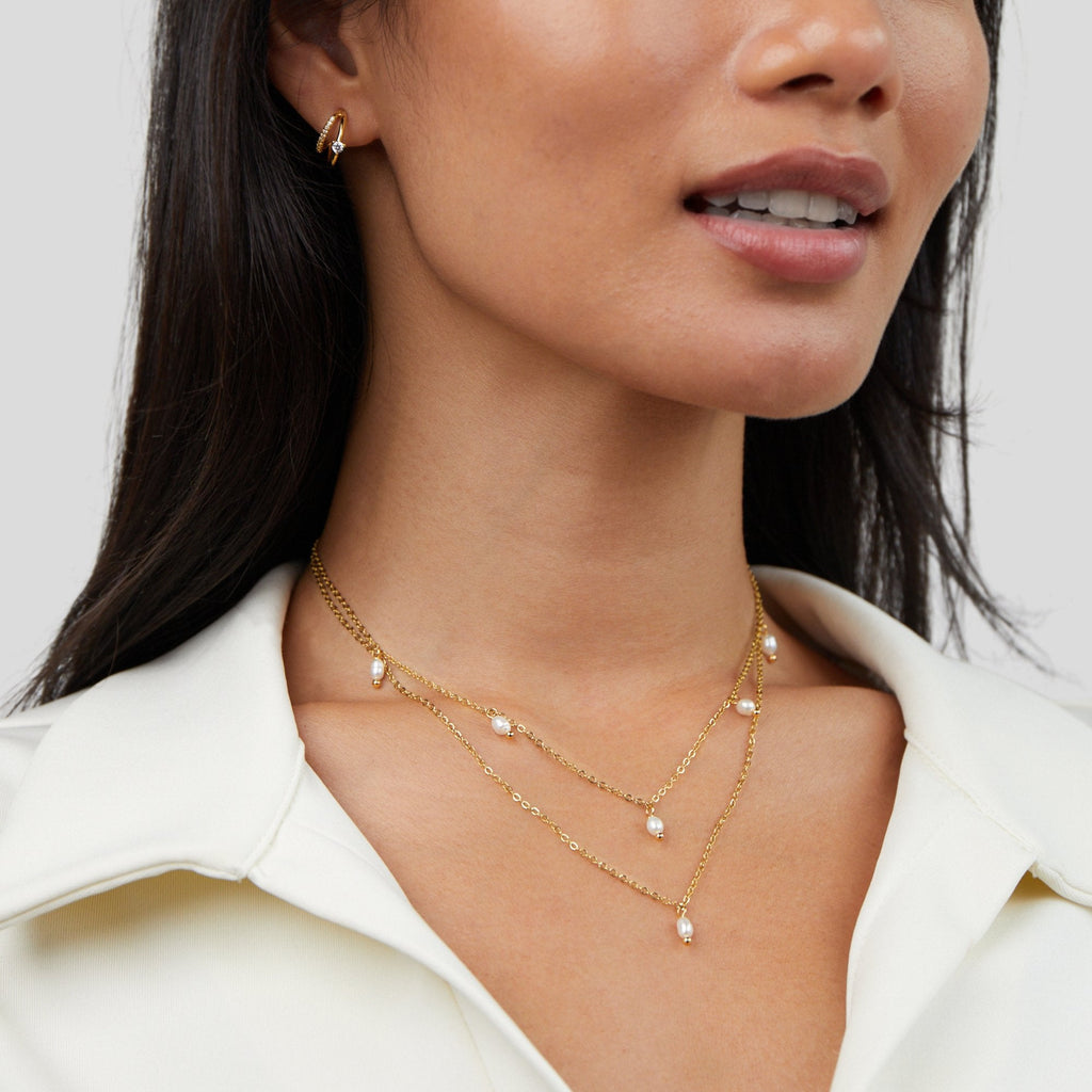 Collar de perlas en capas Kayla