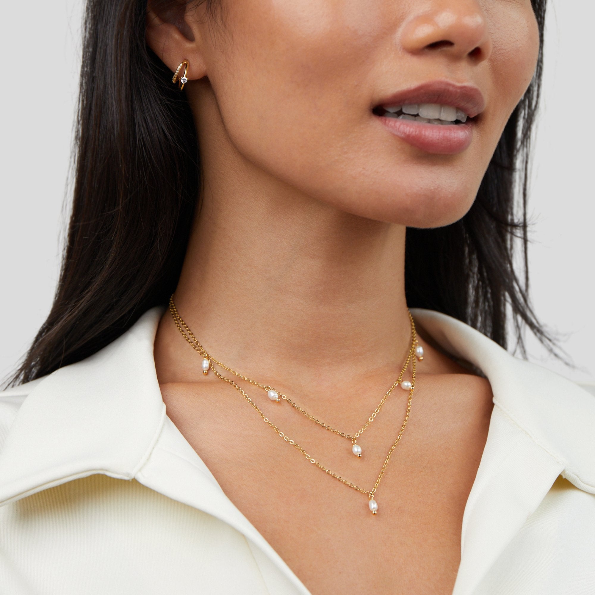 Collar de perlas en capas Kayla