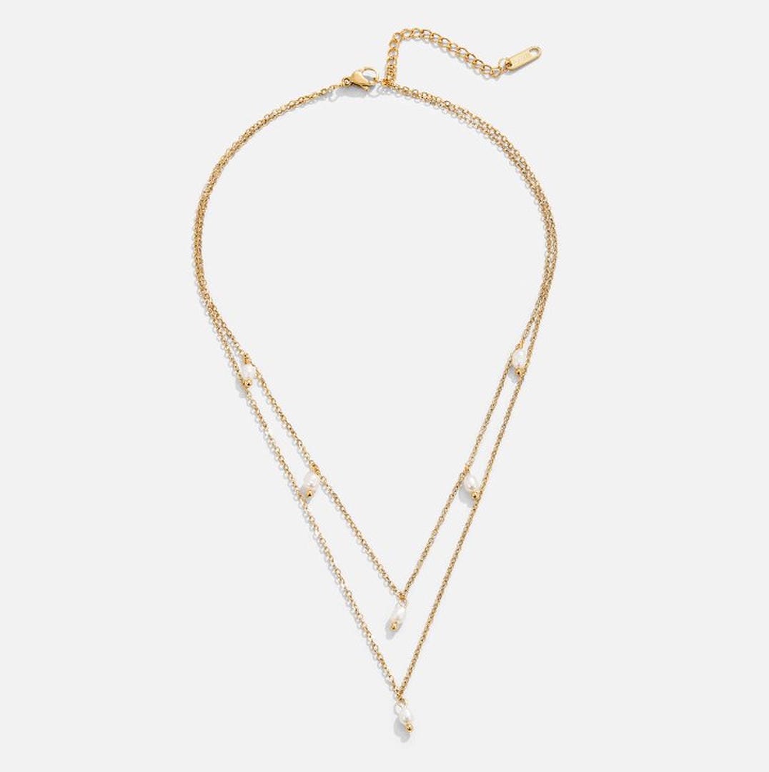 Collar en capas Kay con gota de perla